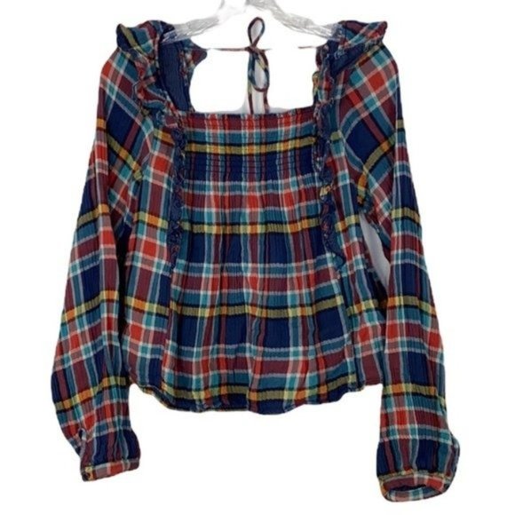NWOT Free People We The Free Siena Plaid Pullover - Picture 3 of 5